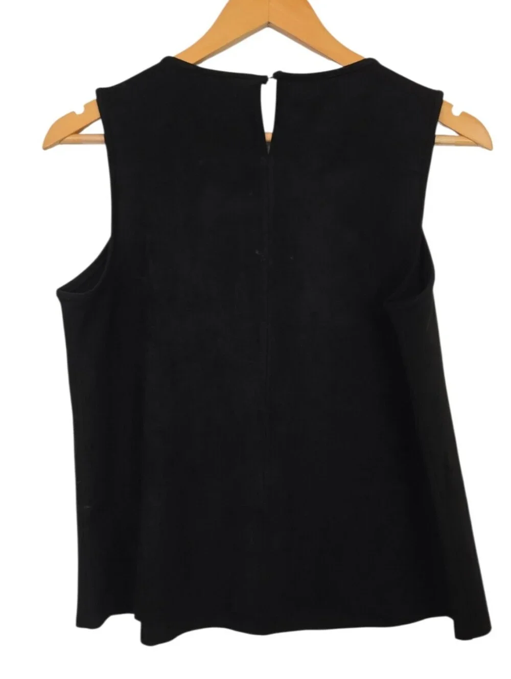✨ Naked Zebra Black Faux Suede Sleeveless Blouse Small ✨